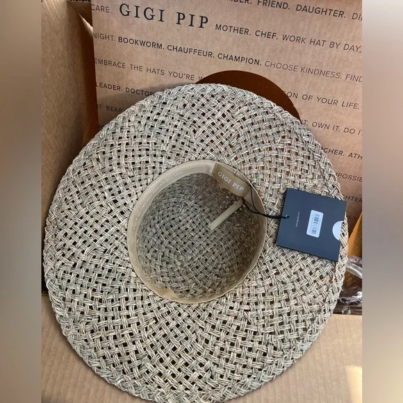 Gigi Pip Straw HatHead Size: 55 (XS)